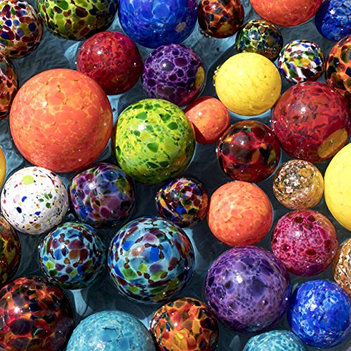 Blue Pond Floats Balls - Available In 3 Inches, 4 Inches, 5 Inches & 6 Inches - Blown Glass - Made In Seattle - Dehanna Jones #TOP3