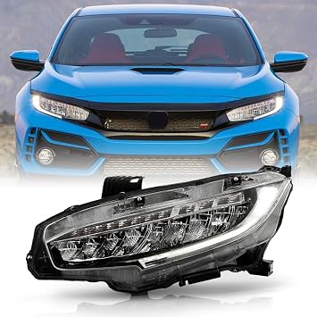 KEEKPO - For 2016 2017 2018 2019 2020 2021 Honda Civic Factory Full LED DRL Headlight Headlamp Replacement Driver Side