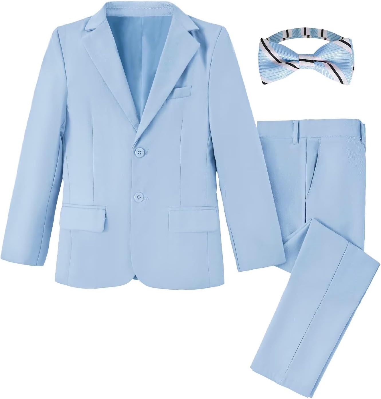 Boys' Suits 2-Piece Formal Slim Fit Suit Set for Boys Wedding Ring Bearer Outfit with Blazer and Pants