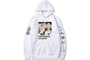Haikyuu Fukurodani High School Unisex Anime Pullover Hoodie (White)