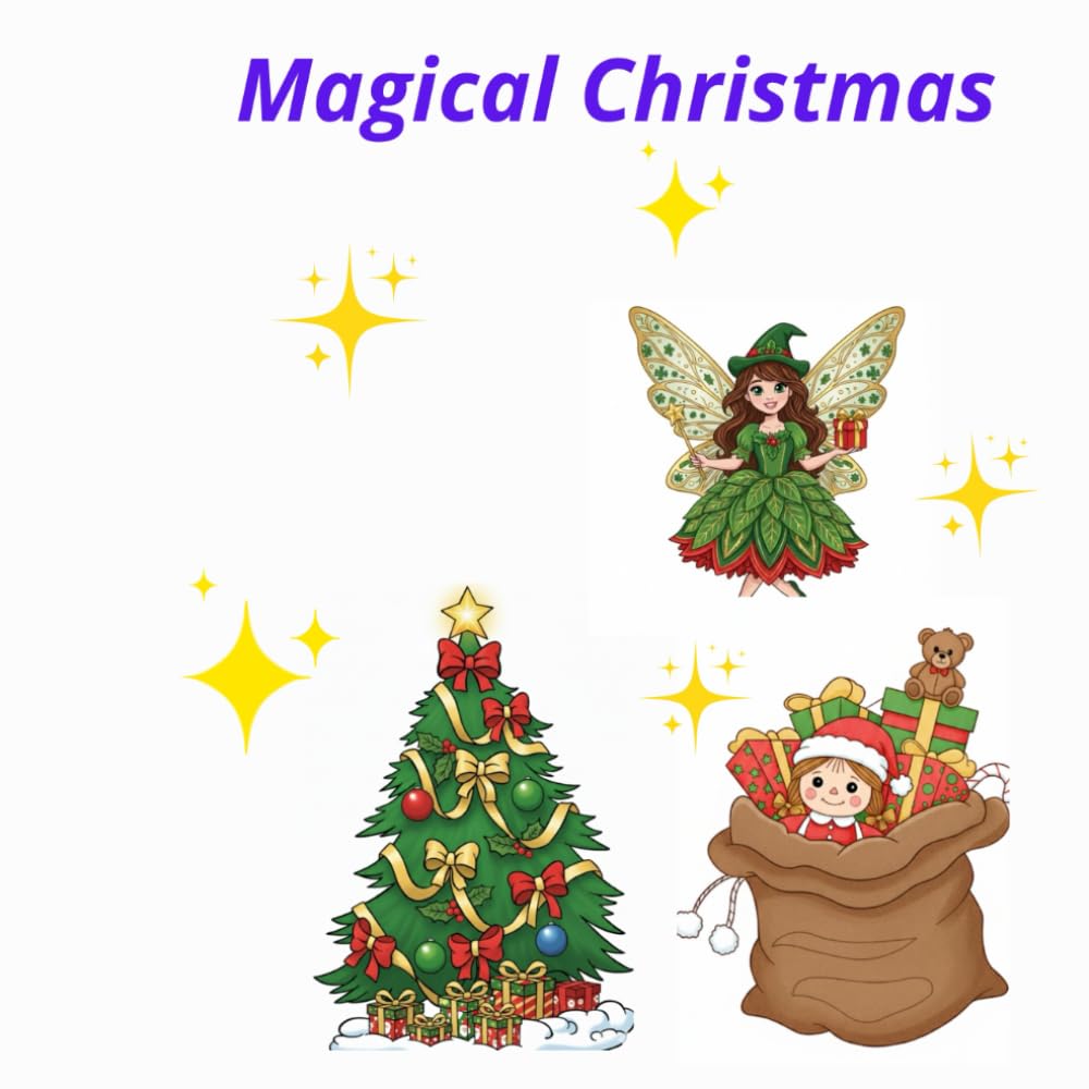 Magical Christmas Coloring Book: Fun and colorful Christmas-themed pages with pictures for children aged 5 to 10.