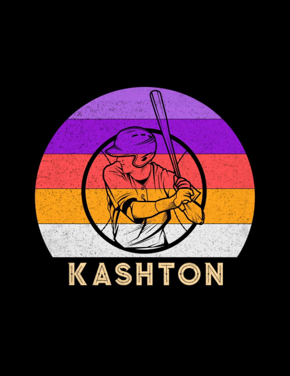 Kashton Name Gift Personalized Baseball Lined Notebook, Daily Journal for Sport Lovers: Business, 8.5 x 11 inch, Money, Diary, 21.59 x 27.94 cm, Lesson, Budget, A4, 110 Pages, Stylish Paperback