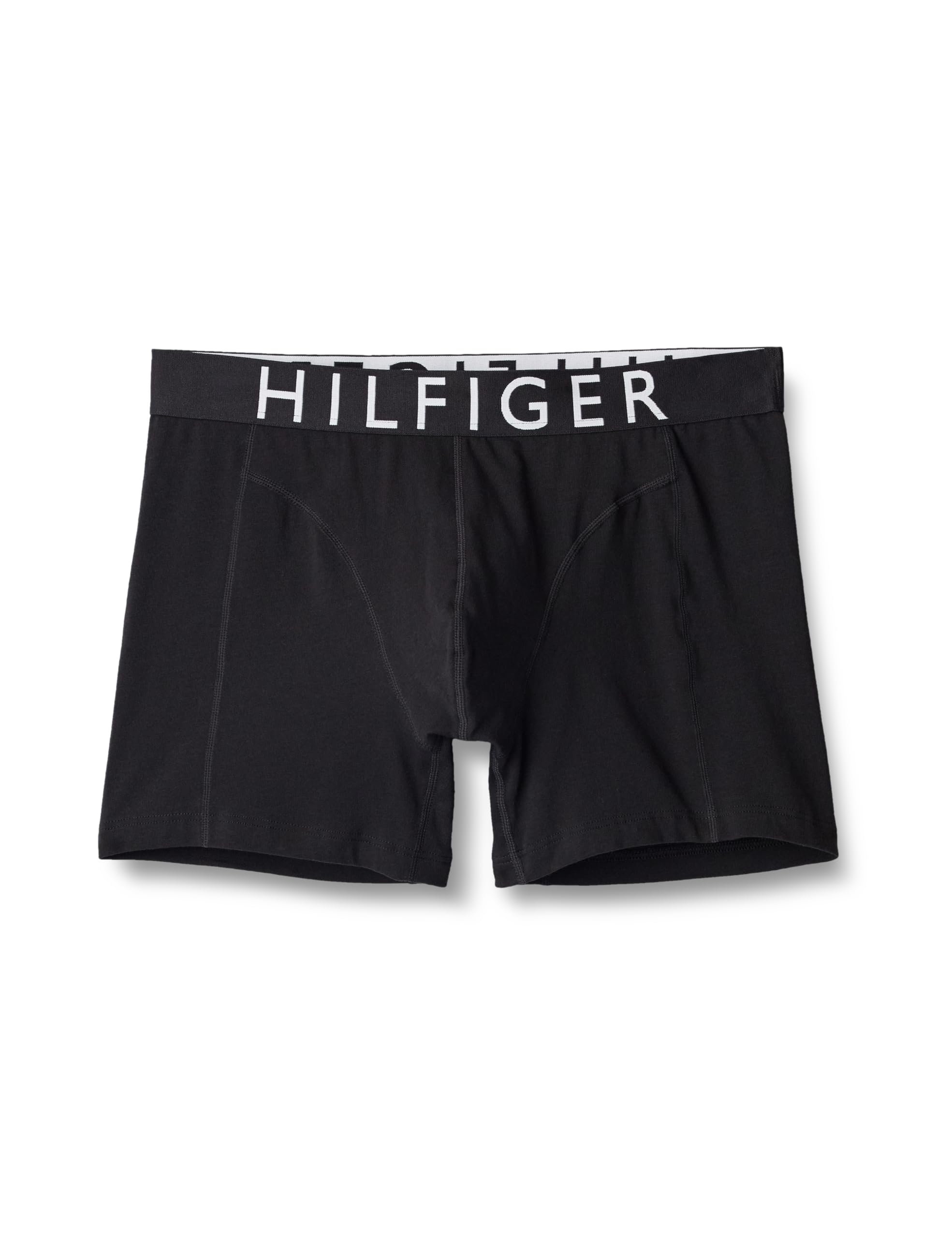 Tommy Hilfiger Men’s 3 Pack Boxer Briefs with Logo Waistband, Black (Black/Black/Black), S