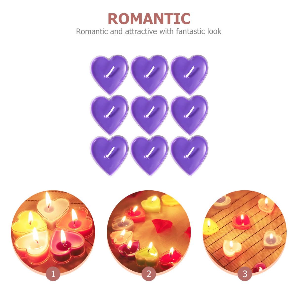 PRETYZOOM 9pcs Heart Shaped Tealight Candles for Wedding Proposals Romantic Decoration Delicate Design for Special Moments and Events Bulk Candles for Parties and Celebrations