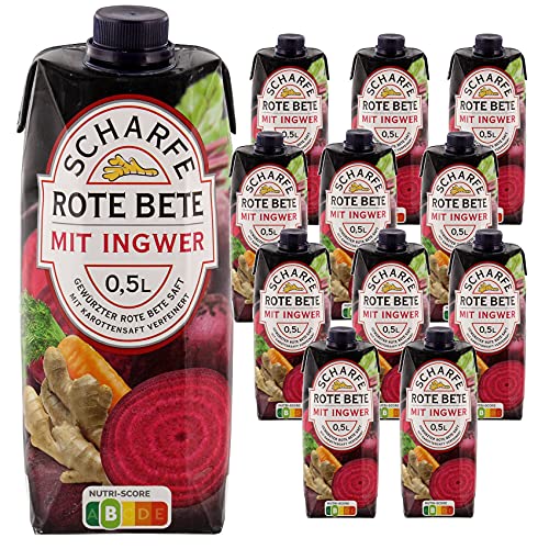 Scharfe Säfte Rote Bete mit Ingwer 12er Pack (12 x 500 ml)