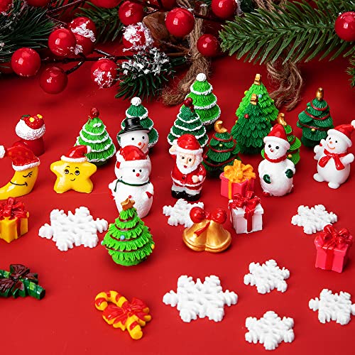 Iceyyyy 37 Pcs Mini Resin Christmas Ornaments - Mini Christmas Theme Resin Miniature Pendant Decoration Diy Kit(Pattern At Random) #TOP3