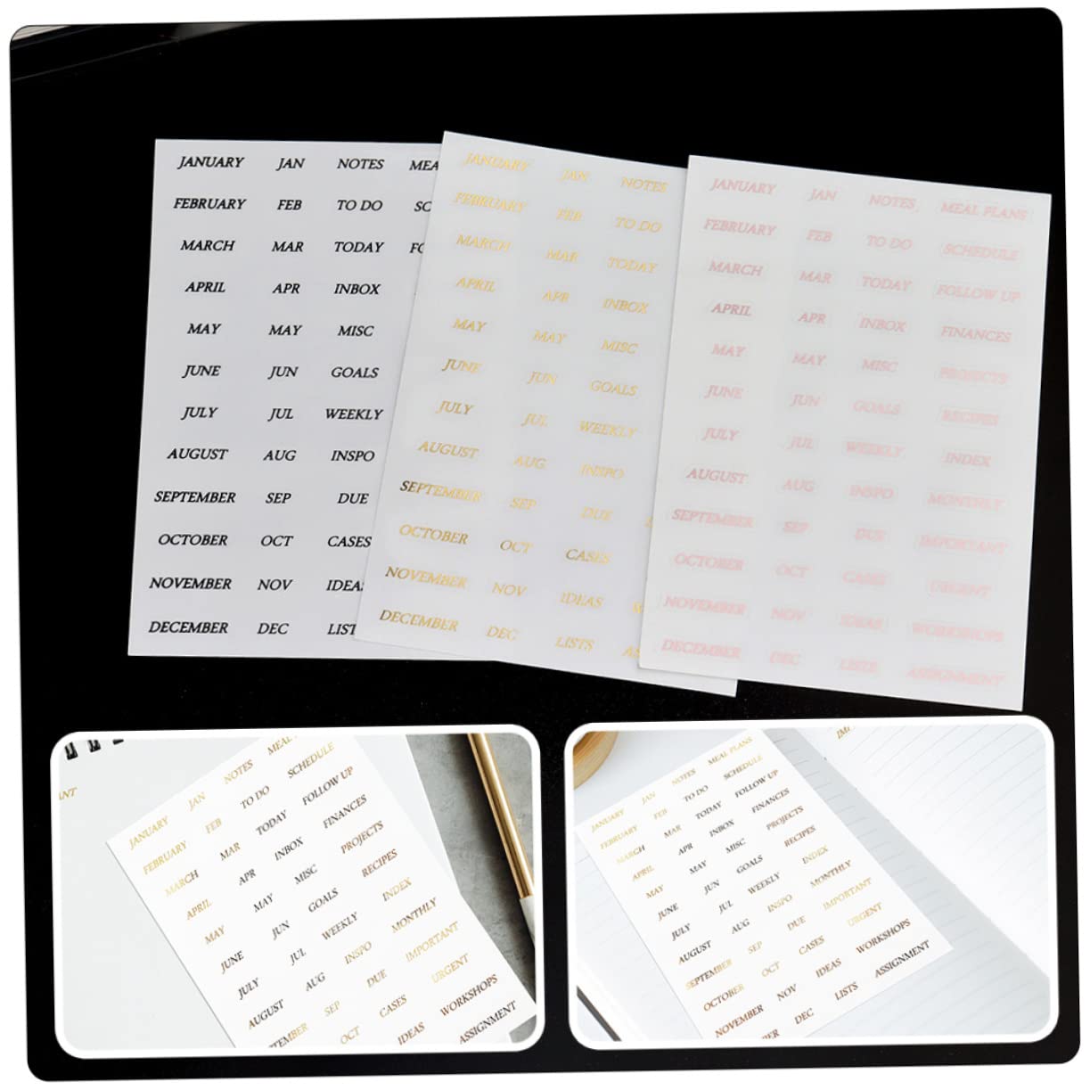 40fogli Adesivi Per Scrapbook Adesivi Decorativi Autoadesivi Per Pianificazione e Album Fotografici