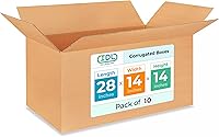 Vista 38 de Cajas largas de envío y mudanza de 28 x 12 x 12 pulgadas (paquete de 10) – Resistencia extra 200 lb vs regulares – Cajas de cartón corrugado