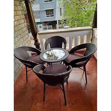 Bhairav Store |D-12 Patio|Outdoor Indoor Garden Living Room Balcony 4Chair 1Table Set Coffee Chair Set