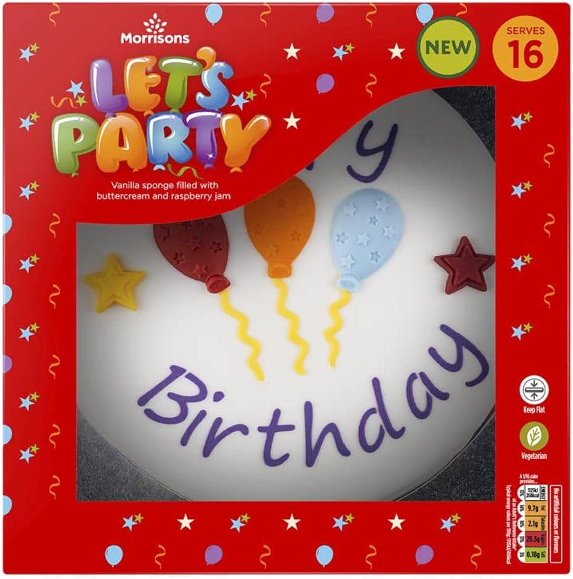 Morrisons Large Happy Birthday Balloon Cake 1048g Amazon.co.uk Grocery