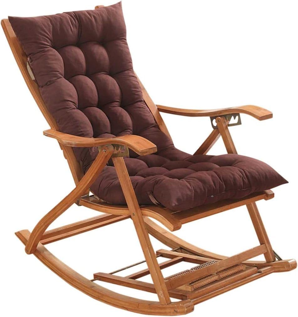 Lounger Cushion Pad, Garden Patio Thick Large Rocking Chair Cushion, Recliner Relax Chair Pad, for Rattan Recliner Indoor Outdoor,coffee,40 * 108cm