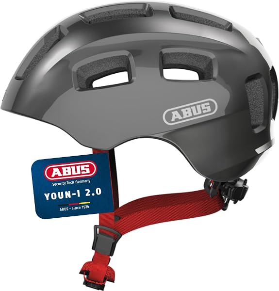 ABUS Youn-I 2.0 Casco per Ragazzi - Casco da Bicicletta con Luce per Bambini, Adolescenti e Giovani Adulti - per Ragazze e Ragazzi - 1