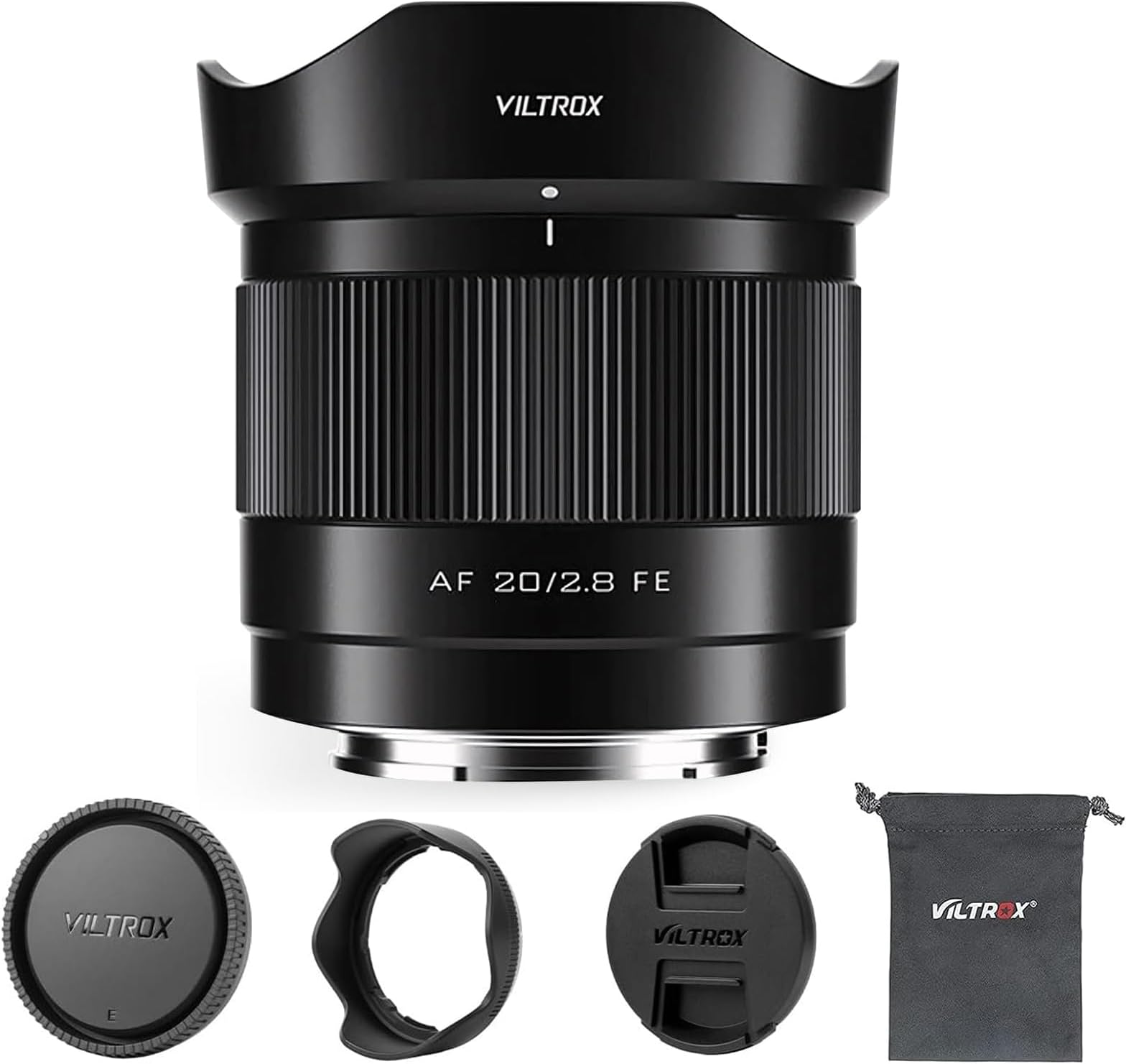 VILTROX Fe 20mm F2.8 for Sony E-Mount AF Super Wide Angle Autofocus Full Frame Lens - Compatible With A7Cii, A7Iii, A7Iv, A7R, Fx30, Zv-E1, A6100, A6400, A6000, A7S Iii - Black
