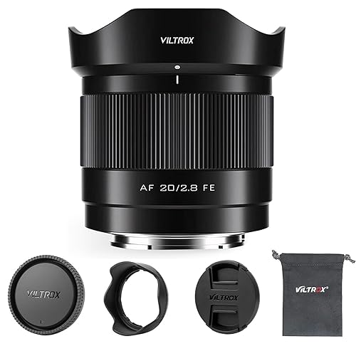 VILTROX 20mm F2.8 FE for Sony E Mount Lens,AF 20mm f/2.8 E Mount Full Frame Lens Wide Angle PrimeLens Compatible with Sony Alpha a7 a7III a7R a7RII I a7RIV a7S a7SII a9 a7C a6700 zv-e100 a6600 a6400 - 20 F2.8 FE