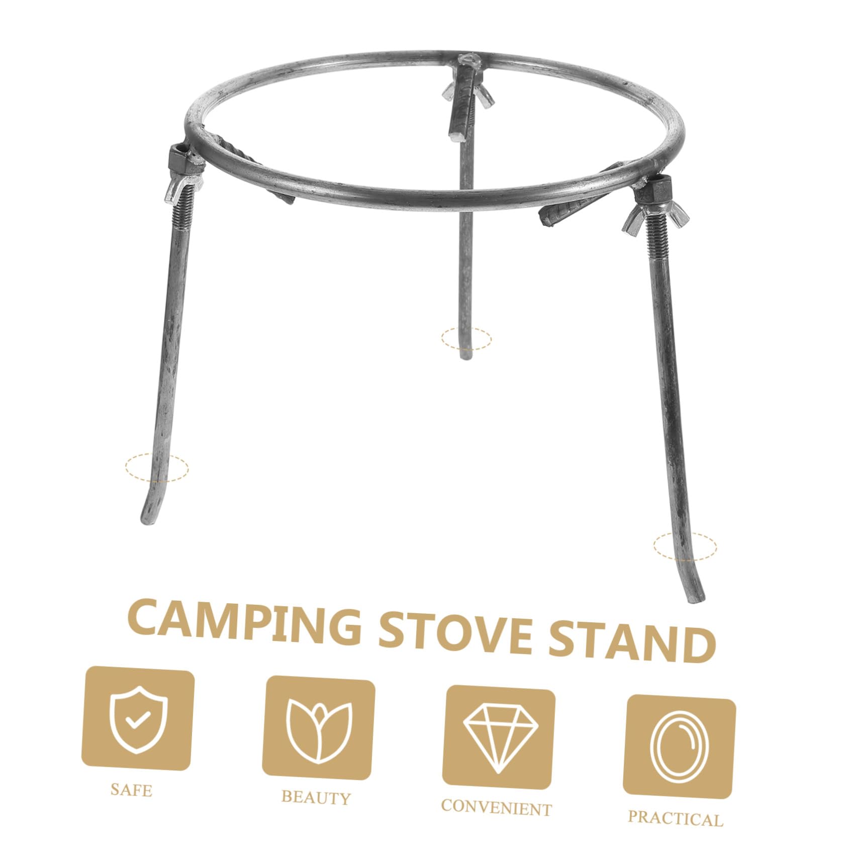 Resistente para Cocina Exterior Soporte Estable para Wok y Parrilla Desmontable y Fácil de para Camping y Barbacoas al Aire