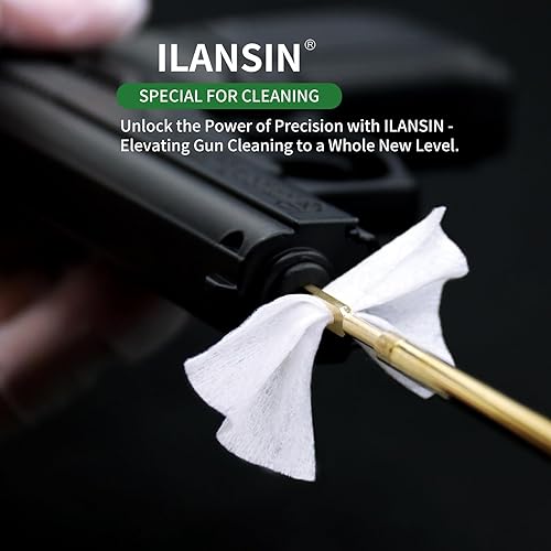 Miniatura 3 de Cotton Gun Cleaning Patches + Needle Odorless CLP OilLint Free Gun Cleaning Cloth,Wipes for Pro Shot PistolAll Caliber of Firearms Gun Cleaning