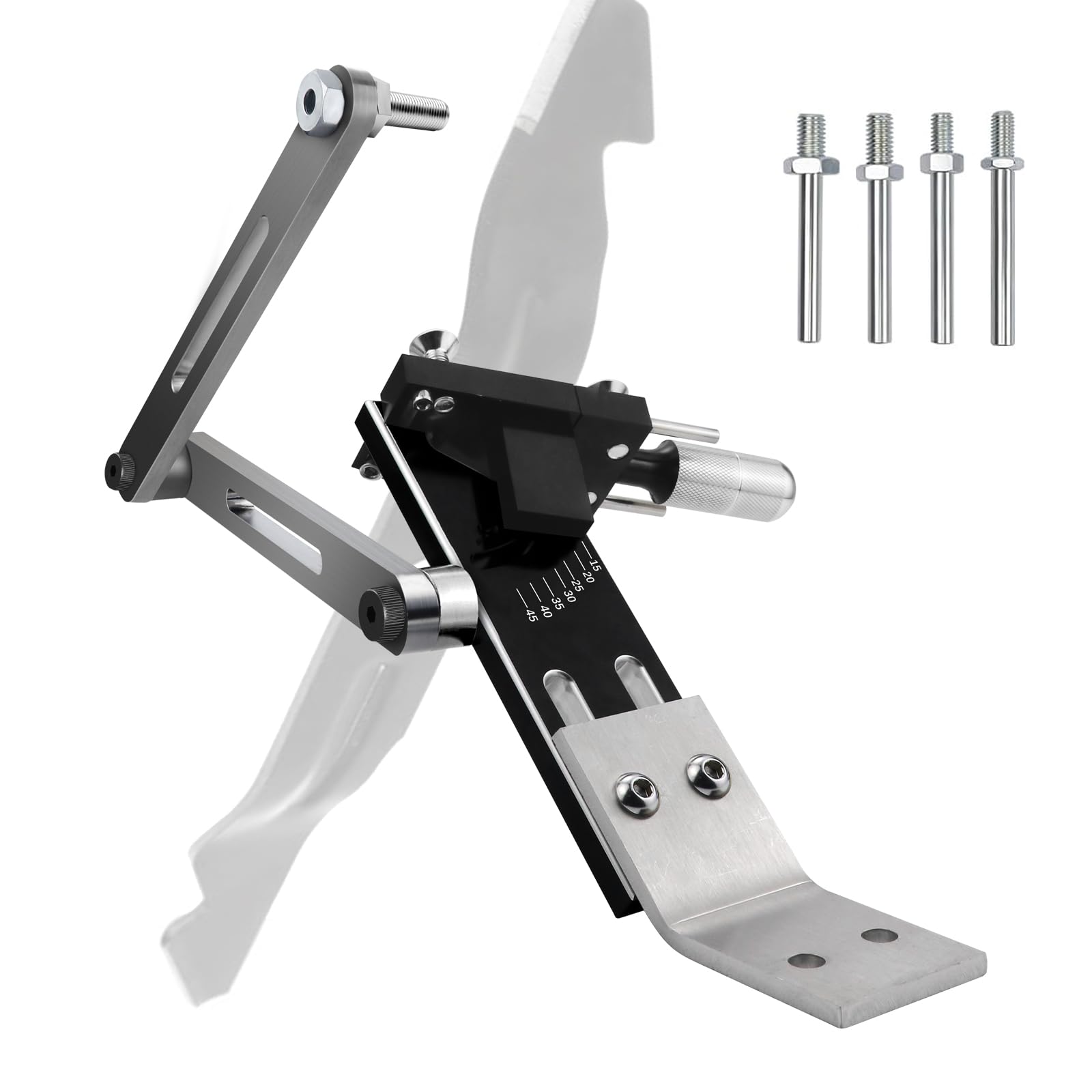 Afilador de Cuchillas para cortacésped, Ajustable de 15°-45°, para Muchos Tipos de Cuchillas de cortacésped, Color Negro