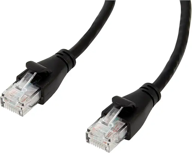 Imagen relacionada con Amazon Basics Cable de Red Gigabit Ethernet LAN, Conectores RJ45, categoría 6, Ideal para Redes domésticas y de Oficina, 0.9 m (Paquete de 1), Negro
