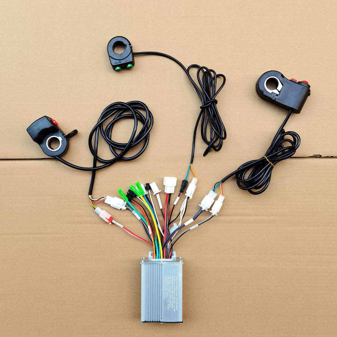 L-faster 24V36V48V 350W Brushless Controller with Thumb Throttle, Reverse Switch, Cruise Button, Regenerative Brake for Bike Motor (36V 350W)