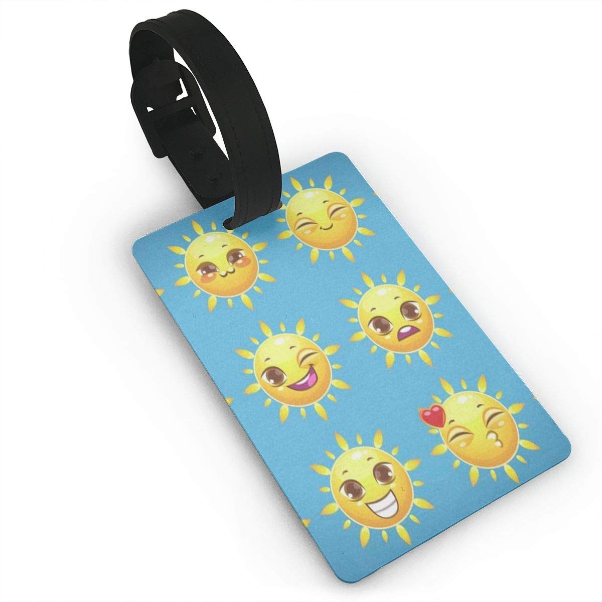 Buy Luggage Tags Smiley Face Emoticon Emoji Unique Baggage Name Tag Holder Labels Online at