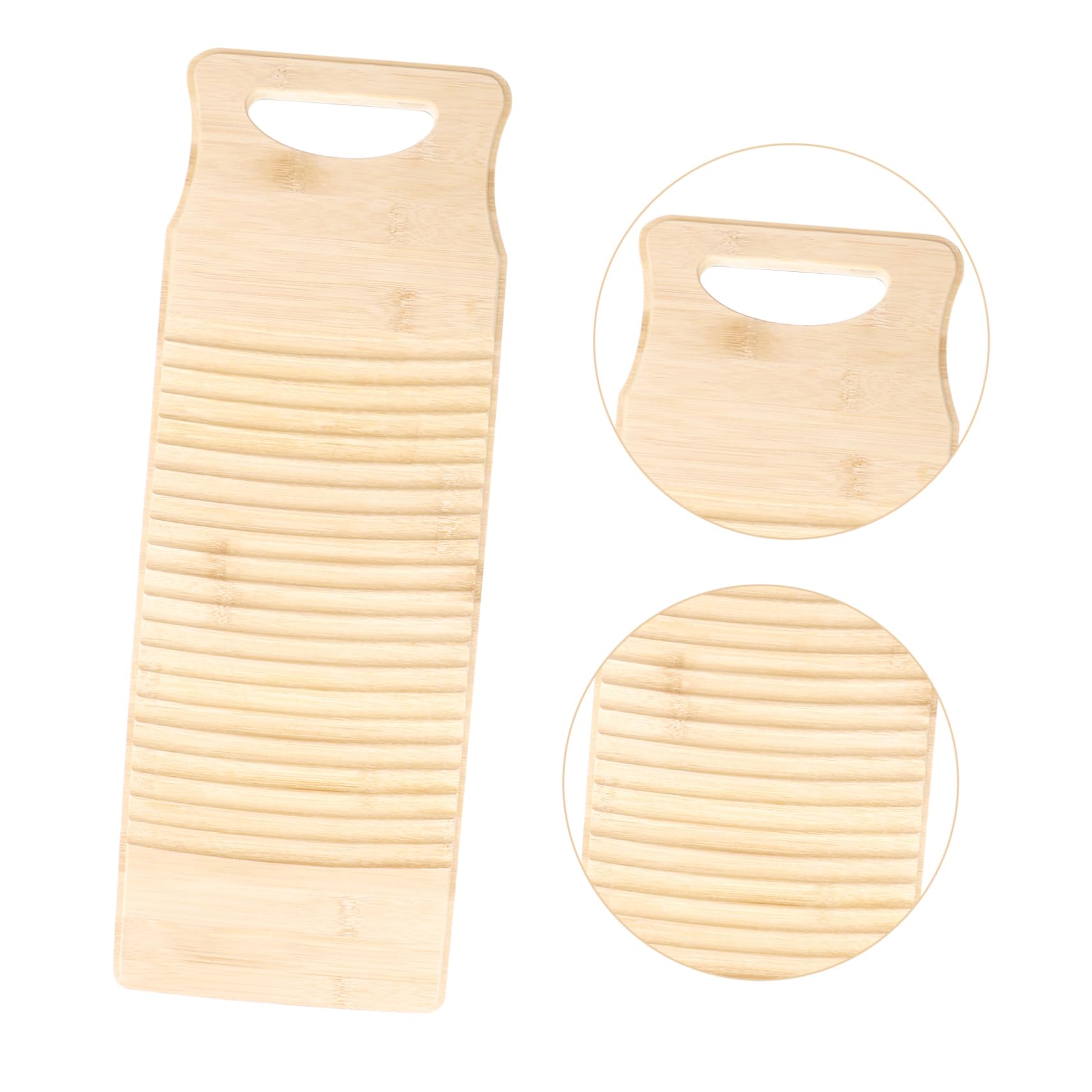 PartyKindom ASSE per Lavare in bambù 50x18x1,8cm Antiscivolo Superficie Liscia e Texture Ondulata per Uso Domestico e Negozio