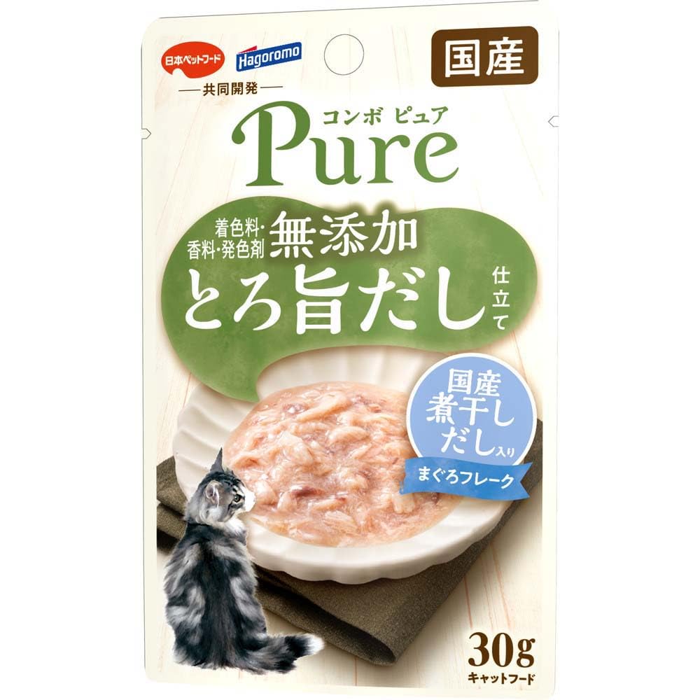 コンボ キャットフード ピュア パウチ まぐろ・国産煮干しだし入り 30ｇ×12…
