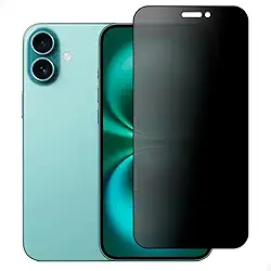 [GL CASES] Pelicula iPhone 16 Anti Espião Em Cerâmica Película iPhone 16 Privacidade Com Cobertura Total 100% Da Tela Película iphone 16 Privacidade Fosca