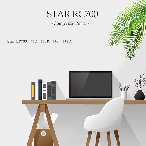 Miniatura 8 de Bigger Repuesto de cinta compatible para impresora SP700 BR para cinta de tinta Star SP-700BR, RC-700BR, SP-712, SP-742 (negro y rojo, paquete de