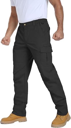 HDL Mens Cargo Work Pants Tactical Hiking Gear Ripstop Water Resistant 7 Pockets