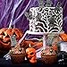 Whaline 24Pcs Halloween Cupcake Toppers 8 Designs Tombstone Graveyard Cake Toppers Scary Cupcake Decoration Table Centerpiece Sticks Appetizer Picks for Party Supplies