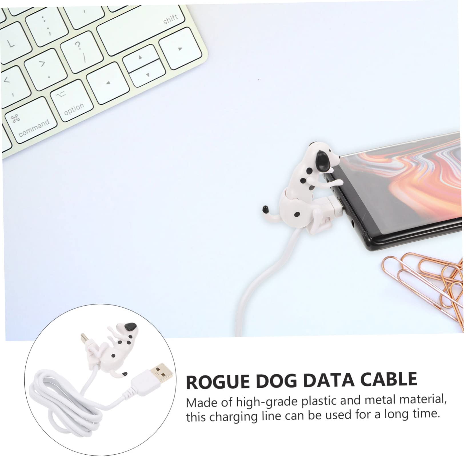 Housoutil Cavo Ricarica Tipo-C per Telefono Design Creativo a Forma di Cane per Uso in Ufficio, Camera da Riposo e Auto