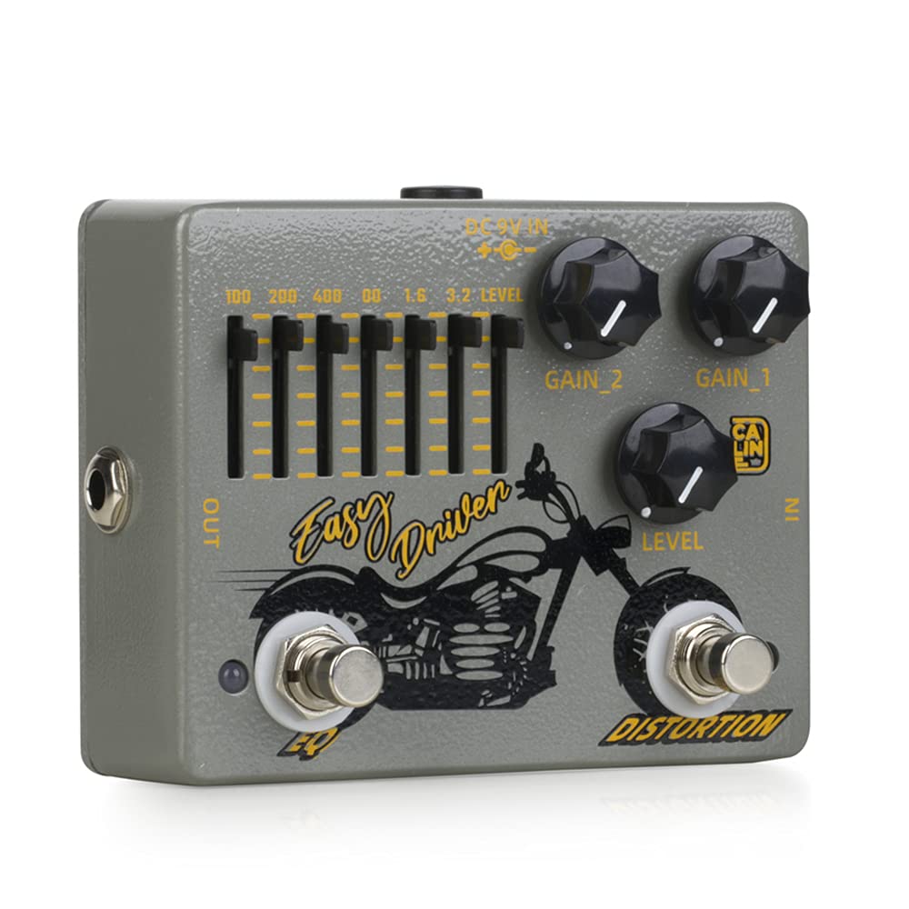 Caline DCP-04 EASYDRIVER - Pedal de efecto de ecualizador de distorsión dual para guitarra