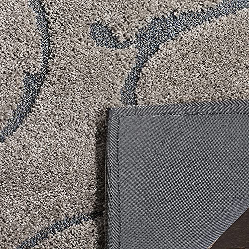 Image of Grand Swirl Premium Shaggy Carpet for Living Room, Bedroom, High Low Design Finish Microfiber 1.8 Inch Pile High, 2x6 Feet Runner Dark Beige Or Light Brown|Grey Color