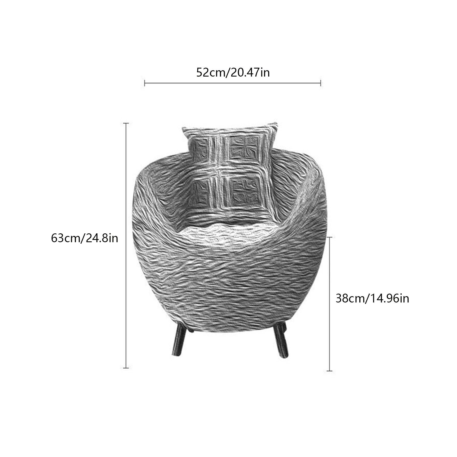 Sedia in vimini e rattan, Sedia in rattan naturale con schienale - Poltrona lounge casual for balcone e uso interno - Sedie decorative, Mobili da giardino e patio