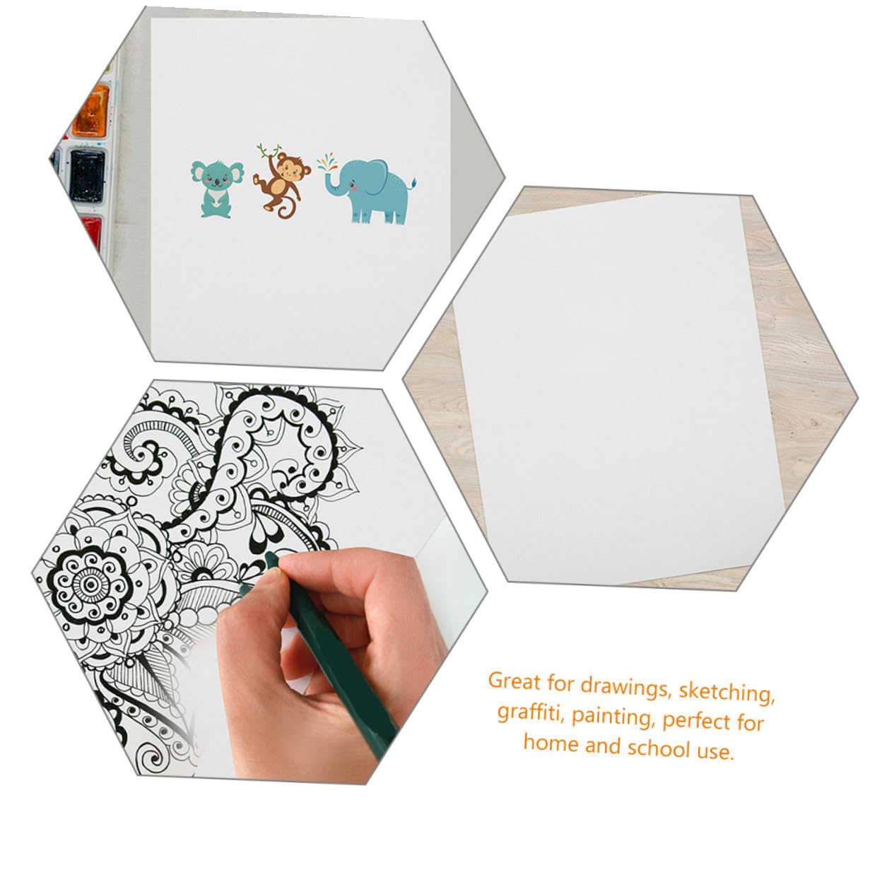 DECORNIJIA 100 Blatt Aquarellpapier für Kinder und Schüler Weißes Papier 160g Geeignet für Graffiti und Heimgebrauch Wasserfeste Malvorlagen für Kreative Aquarellzeichnungen