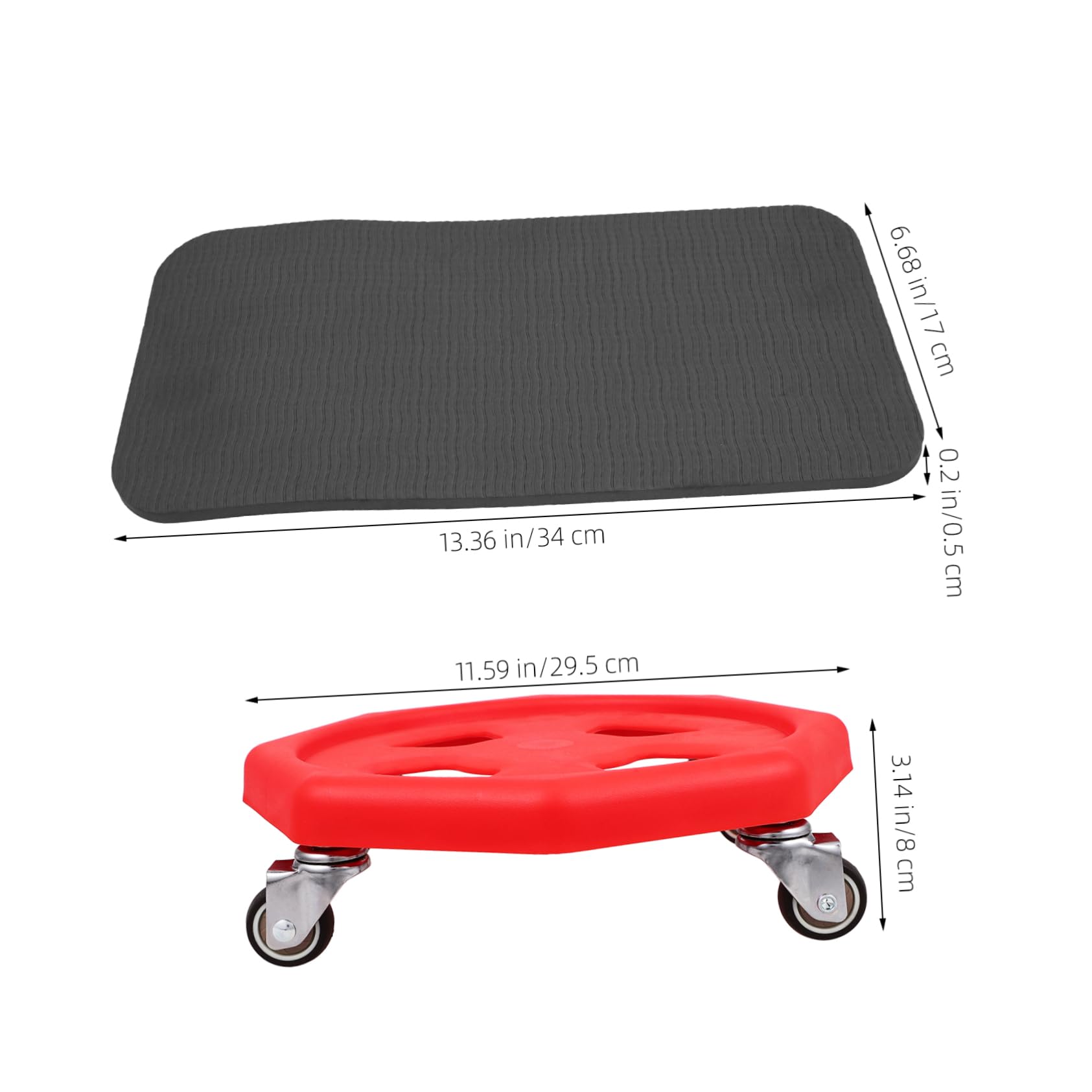 ibasenice Rueda de Abdominales Disco de Entrenamiento Disco Abdominal Maquina de Ejercicios para casa Tabla de Ejercicios de Fitness de Entrenamiento Black Color Aleatorio