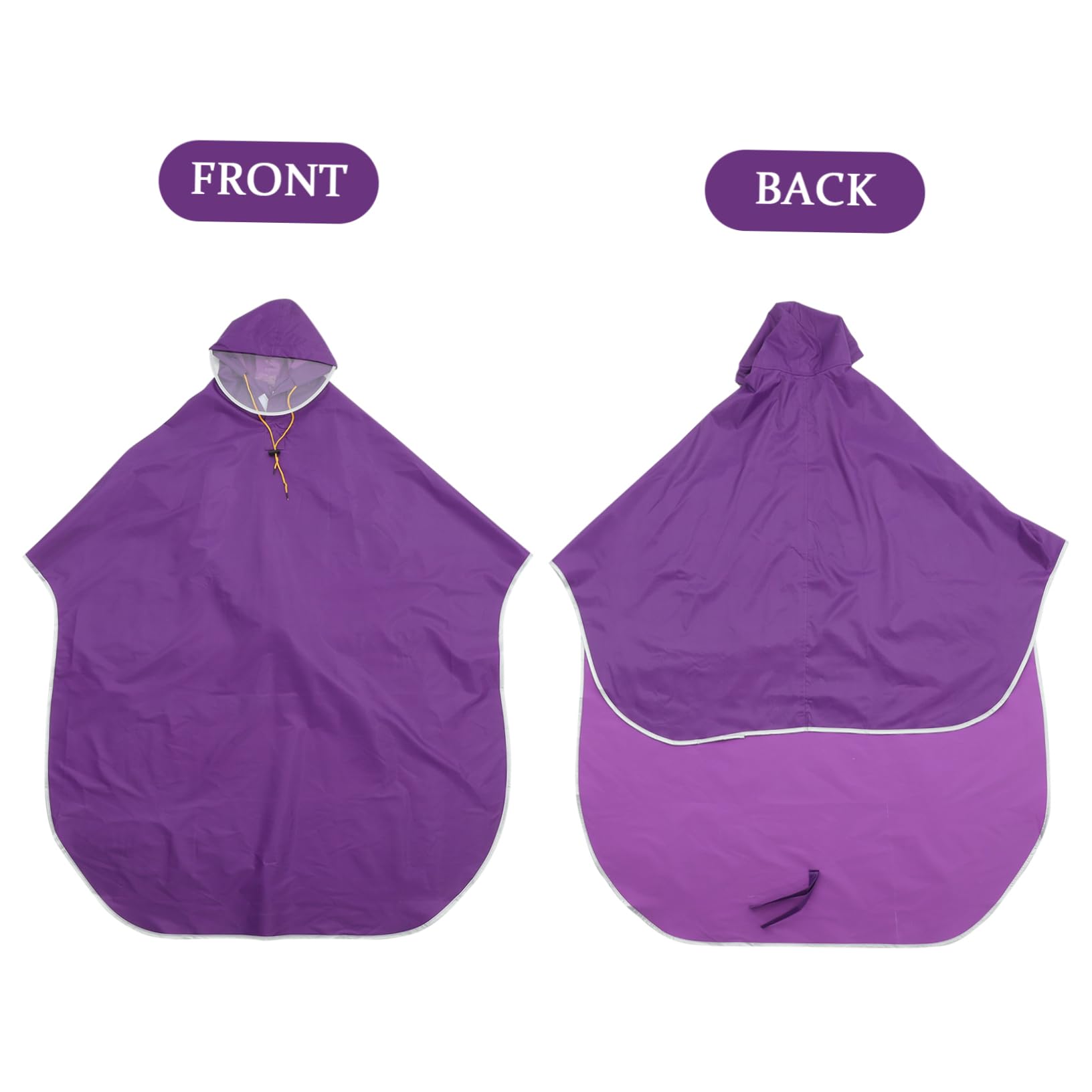 Garneck Antipioggia per Bici e Scooter Poncho Cappuccio Antivento Oxford Pvc Design Unisex Unica Leggero e Portatile