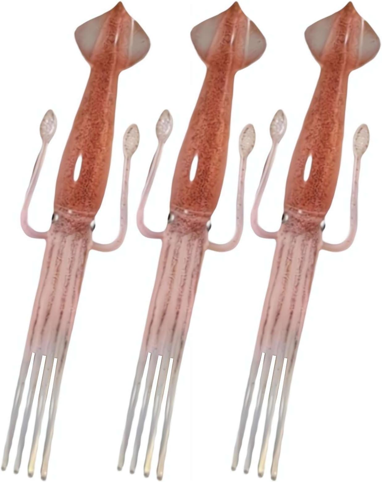 Squid Fork Pasta Fork – Design Long Handle to Easily Twist and Eat Long Noodles, Compact Eating Utensil for Home, Office, Camping (3pcs)