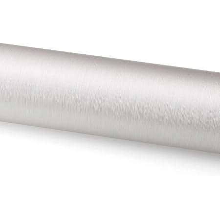 SILVER BRUSHED ALUMINUM VINYL WRAP 12" X 60" PROFESSIONAL GRADE WITH AIR RELEASE POCKETS BUBBLE FREE