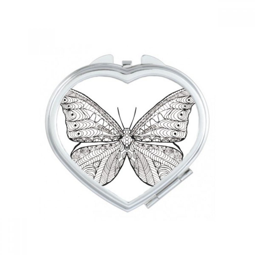 Miroir compact maquillage papillon nomade pour retouche rapide visage