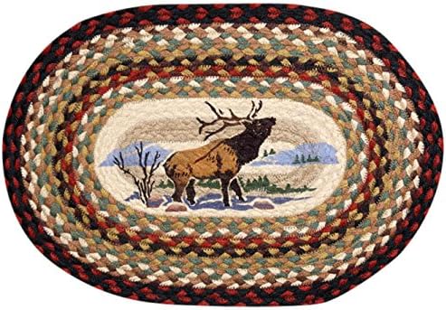 Earth Rugs 48-319WE Placemat, 13 X 19, Burgundy/Mustard/Ivory