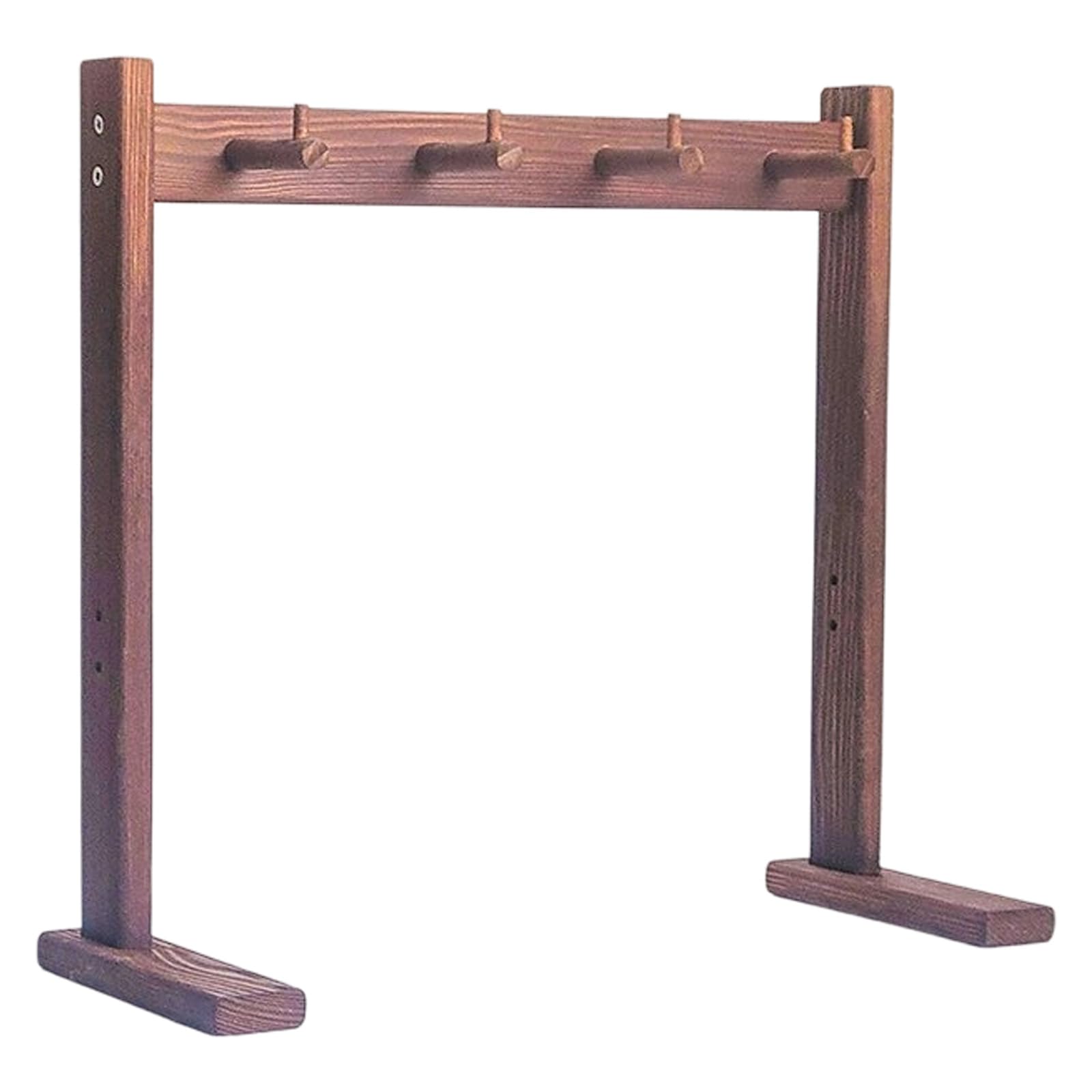Vdaxvme 5 Hook Wood Wind Chimes Holder with Base Farmhouses Multipurpose Gongs Display Stand for Living Room Styling Wind Chimes Rack