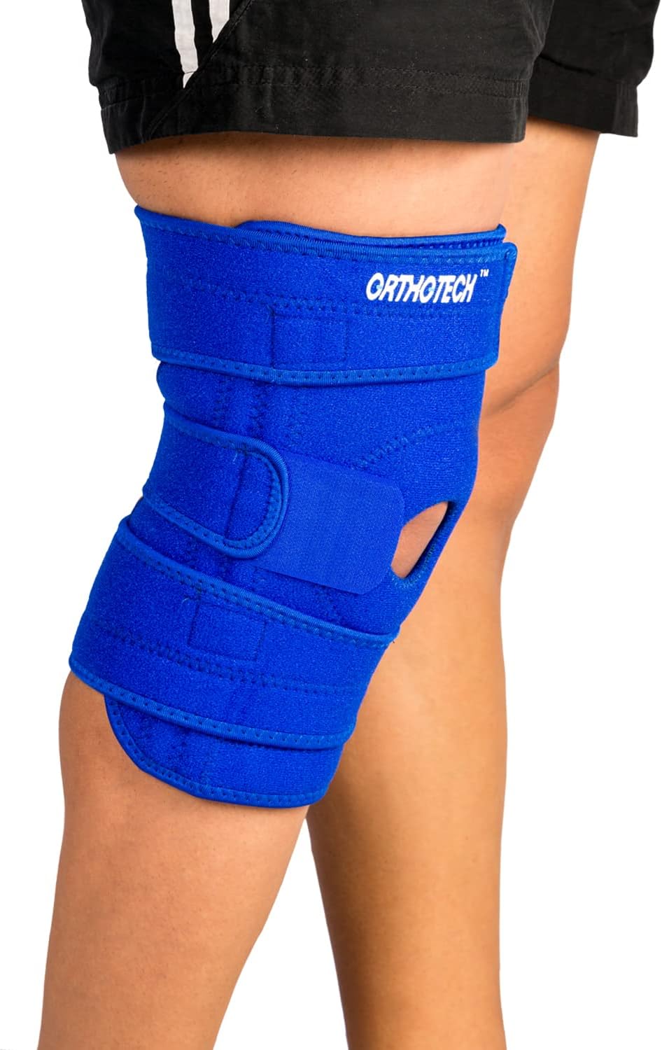 Orthotech Or-2131 Open Patella Knee Support With Stays (Small - Medium, Blue)