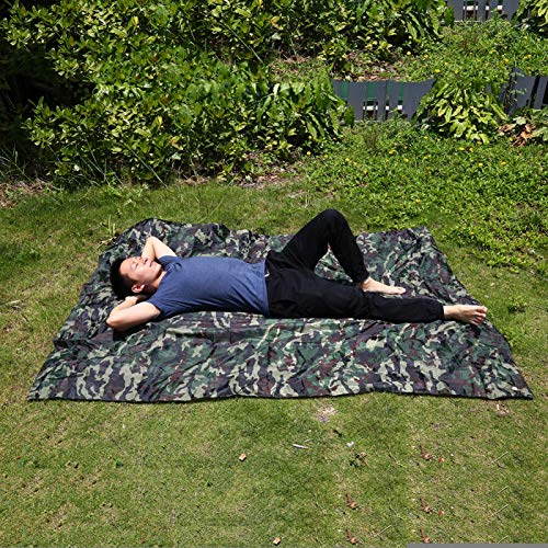Camouflage Camping Tarp Waterproof,Camouflage Rainproof Mat,Multifunctional Sun Shade Shelter Canopy,for Camping Backpacking & Hiking Adventure (M), Camouflage Rainproof Mat,Camouflage Camping Ta