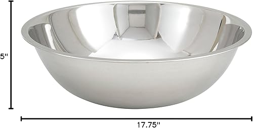 Miniatura 13 de Winco - Cuencos para mezclar de peso estándar, de acero inoxidable, acabado de espejo