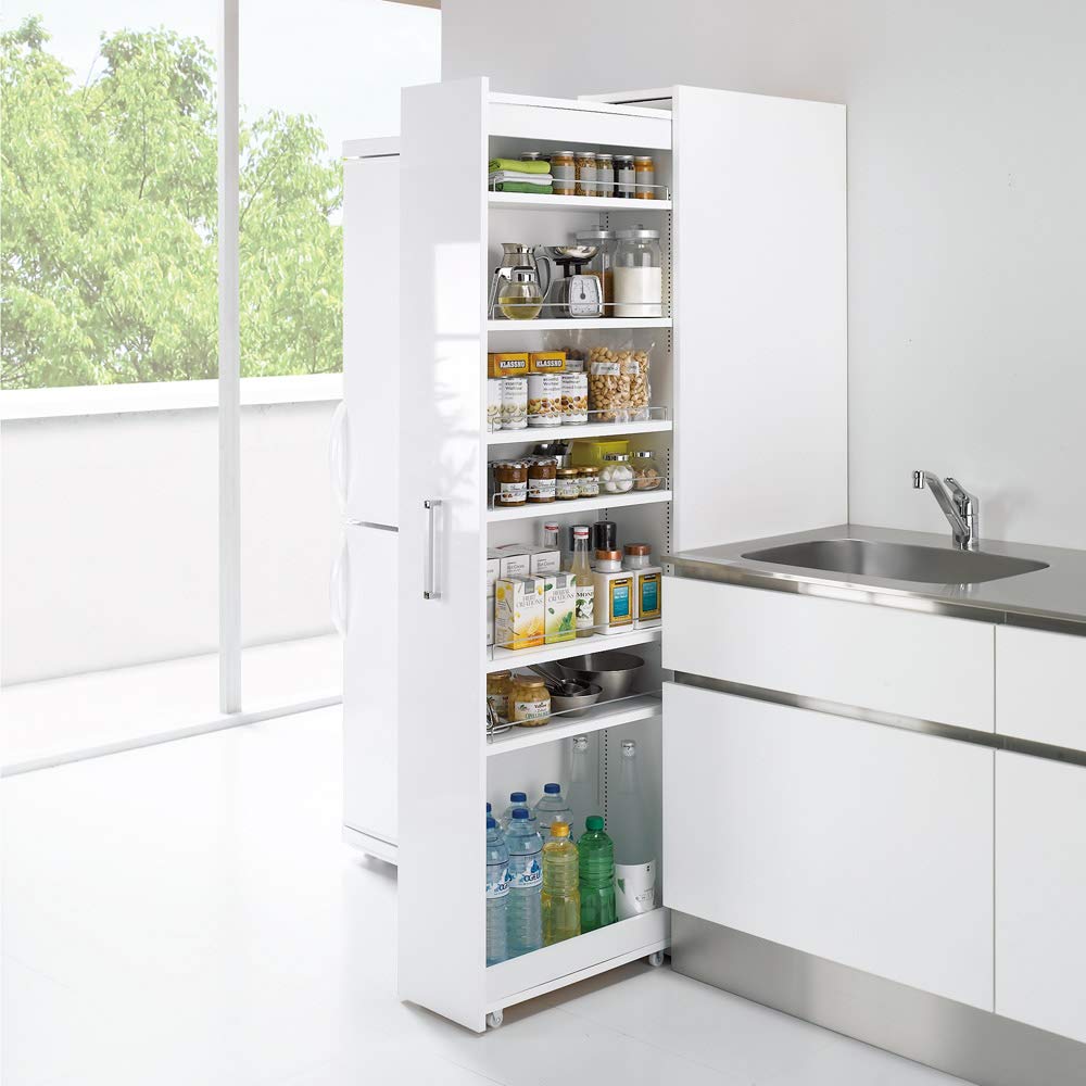 Amazon｜ディノス トイレ 洗面所 ランドリー収納 洗面所収納 隙間収納