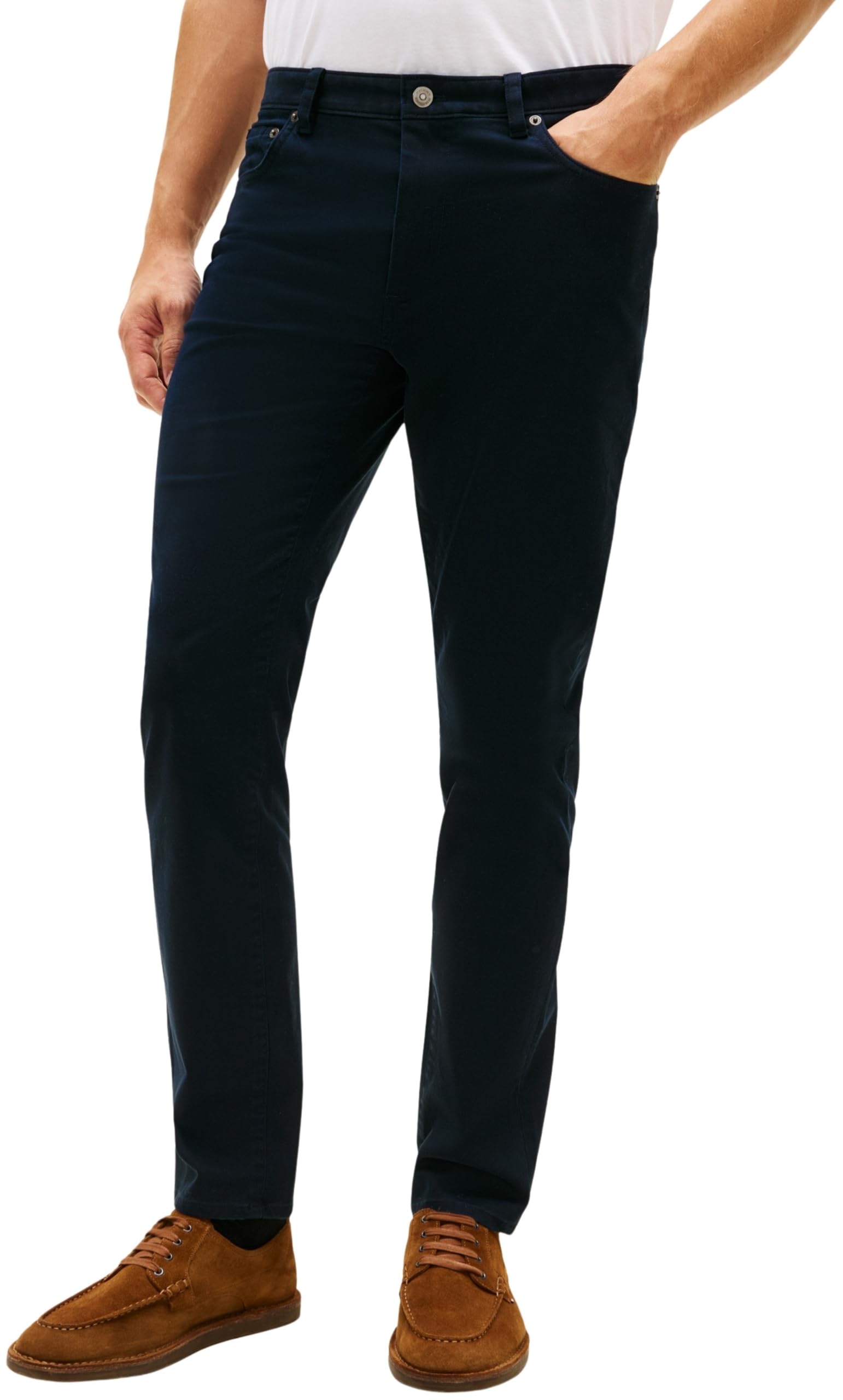 Tommy Hilfiger Men Denton 5PKT Sateen MW0MW42005 5 Pocket Pants, Blue, 30W / 32L