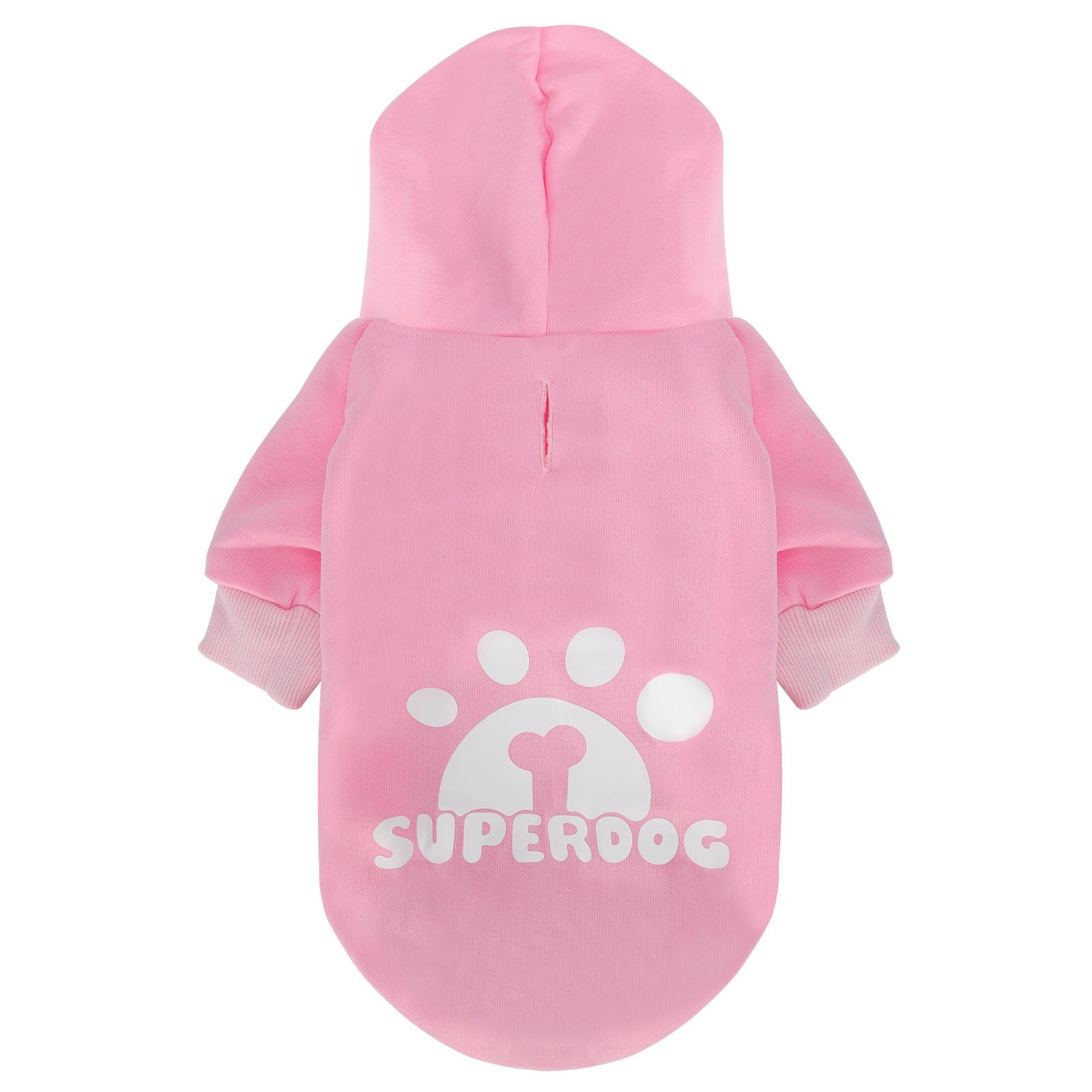 Dog Hoodie with Leash Hole, Pet Clothes Puppy Sweatshirt Dog Pullover Stylish Cat Apparel for Small Medium Dogs and Cats (Pink, Medium)