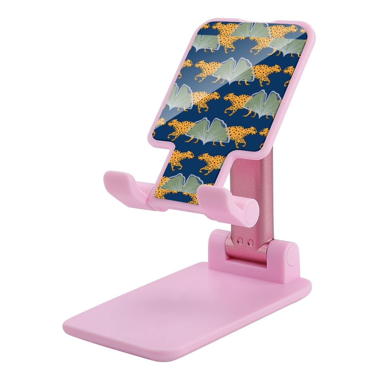 Leopard Foldable Phone Holder Adjustable Print Cell Phone Stand for Women Men Fashion Gift