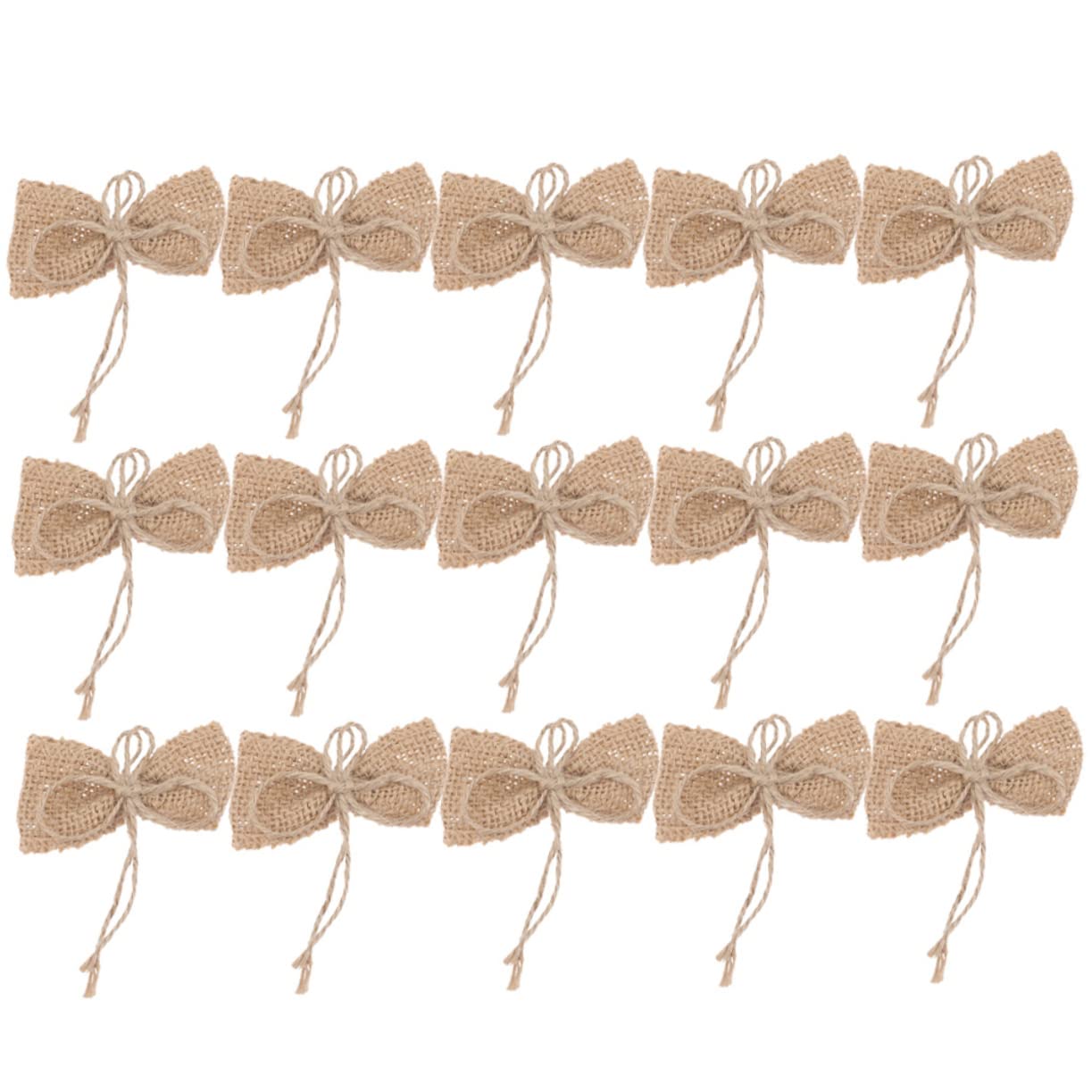 TOPBATHY 60 Piezas Arco de arpillera Adornos para arboles de Navidad Arco de fabricación de scarpebook moños navideños Christmas Ornaments Guirnalda decoración pequeños Lazos de arpillera